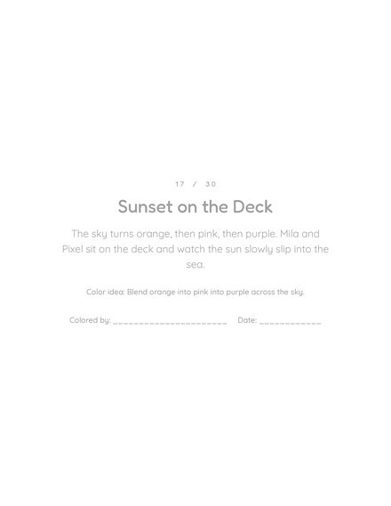 Story page: Sunset on the Deck