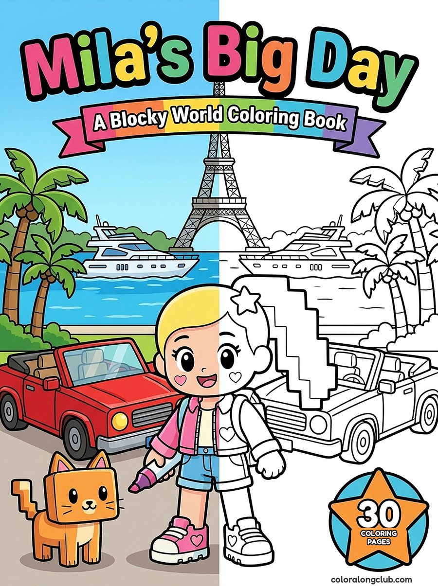 Mila's Big Day — our first coloring book