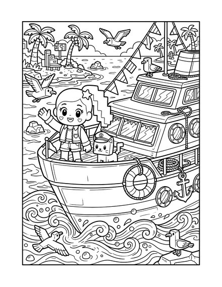 Coloring page: All Aboard!